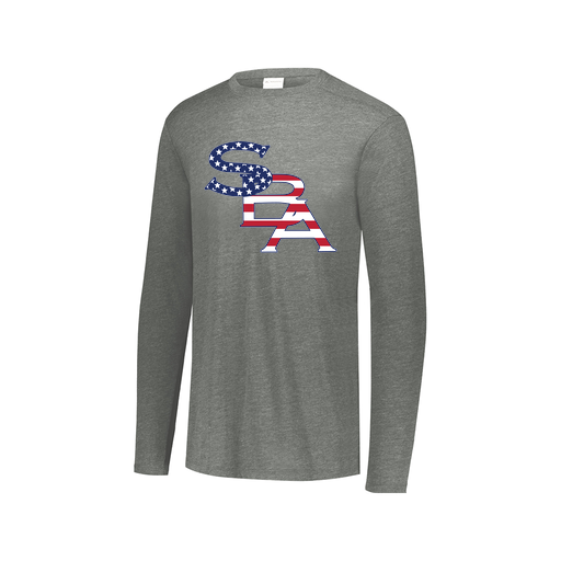 [FTLCUBGY-AXS-LOGO1] Decker Men's Tri-Blend T-Shirt - Long Sleeve (Adult XS, Gray, Logo 1)